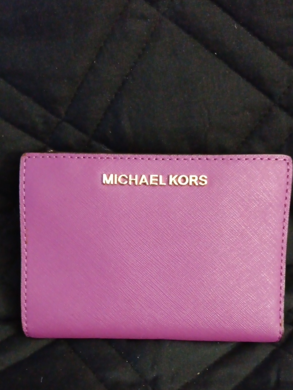 Michael Kors Purple Saffiano Leather Wallet